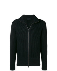 schwarzer Pullover mit einem Reißverschluß von Ann Demeulemeester