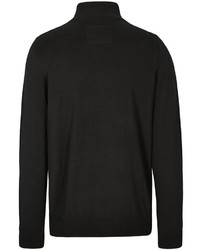 schwarzer Pullover mit einem Reißverschluß von BASEFIELD
