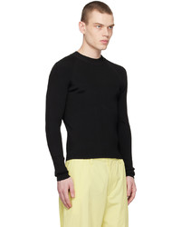 schwarzer Pullover mit einem Reißverschluß von Dries Van Noten