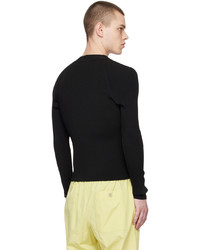schwarzer Pullover mit einem Reißverschluß von Dries Van Noten