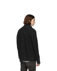 schwarzer Pullover mit einem Reißverschluß von Boris Bidjan Saberi
