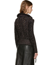 schwarzer Pullover mit einem Reißverschluß von Isabel Marant