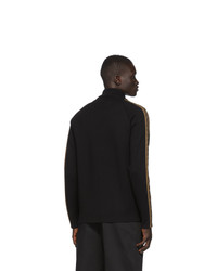schwarzer Pullover mit einem Reißverschluß von Fendi