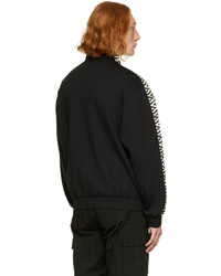 schwarzer Pullover mit einem Reißverschluß von Versace Underwear