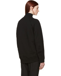 schwarzer Pullover mit einem Reißverschluß von Ann Demeulemeester