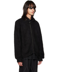 schwarzer Pullover mit einem Reißverschluß von Jieda
