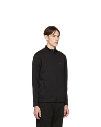 schwarzer Pullover mit einem Reißverschluß von BOSS