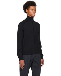 schwarzer Pullover mit einem Reißverschluß von A-Cold-Wall*