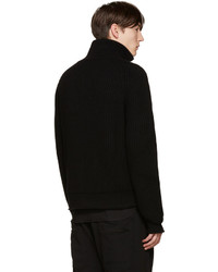 schwarzer Pullover mit einem Reißverschluß von Haider Ackermann