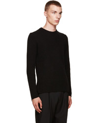 schwarzer Pullover mit einem Reißverschluß von Wooyoungmi