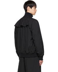 schwarzer Pullover mit einem Reißverschluß von Sacai