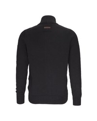 schwarzer Pullover mit einem Reißverschluß von camel active