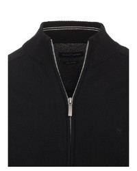 schwarzer Pullover mit einem Reißverschluß von Casamoda