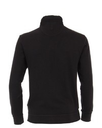 schwarzer Pullover mit einem Reißverschluß von Casamoda