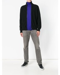 schwarzer Pullover mit einem Reißverschluß von Cruciani