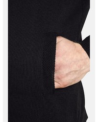 schwarzer Pullover mit einem Reißverschluß von Charles Colby