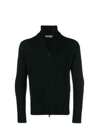 schwarzer Pullover mit einem Reißverschluß von Corneliani