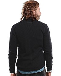 schwarzer Pullover mit einem Reißverschluß von EMILIO ADANI
