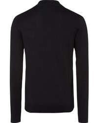 schwarzer Pullover mit einem Reißverschluß von Esprit