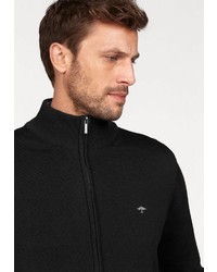 schwarzer Pullover mit einem Reißverschluß von Fynch Hatton