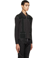 schwarzer Pullover mit einem Reißverschluß von SASQUATCHfabrix.