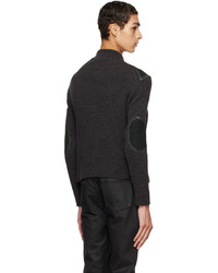 schwarzer Pullover mit einem Reißverschluß von SASQUATCHfabrix.
