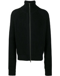schwarzer Pullover mit einem Reißverschluß von Haider Ackermann