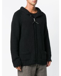 schwarzer Pullover mit einem Reißverschluß von Yohji Yamamoto