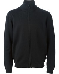 schwarzer Pullover mit einem Reißverschluß von Hugo Boss