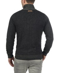 schwarzer Pullover mit einem Reißverschluß von INDICODE