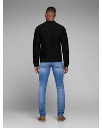 schwarzer Pullover mit einem Reißverschluß von Jack & Jones