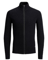 schwarzer Pullover mit einem Reißverschluß von Jack & Jones