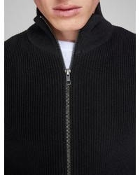 schwarzer Pullover mit einem Reißverschluß von Jack & Jones