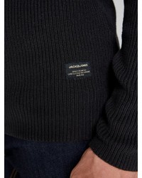 schwarzer Pullover mit einem Reißverschluß von Jack & Jones