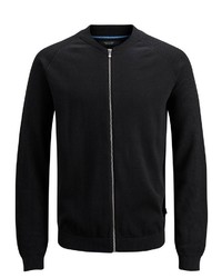 schwarzer Pullover mit einem Reißverschluß von Jack & Jones