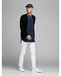 schwarzer Pullover mit einem Reißverschluß von Jack & Jones