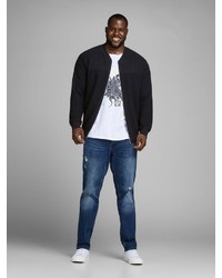 schwarzer Pullover mit einem Reißverschluß von Jack & Jones