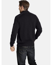 schwarzer Pullover mit einem Reißverschluß von Jan Vanderstorm