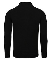 schwarzer Pullover mit einem Reißverschluß von Key Largo