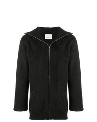 schwarzer Pullover mit einem Reißverschluß von Laneus