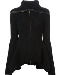 schwarzer Pullover mit einem Reißverschluß von Lanvin