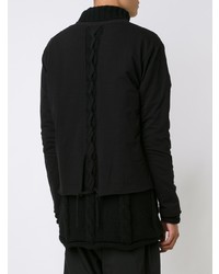 schwarzer Pullover mit einem Reißverschluß von Yohji Yamamoto