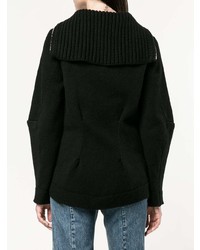 schwarzer Pullover mit einem Reißverschluß von Alexander McQueen