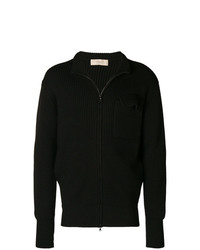 schwarzer Pullover mit einem Reißverschluß von Maison Flaneur