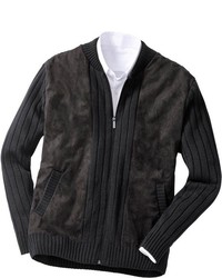 schwarzer Pullover mit einem Reißverschluß von MARCO DONATI