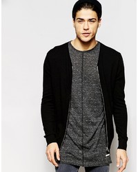 schwarzer Pullover mit einem Reißverschluß von Minimum