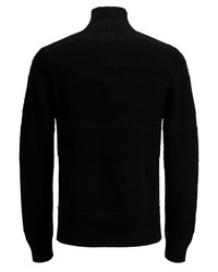 schwarzer Pullover mit einem Reißverschluß von Produkt