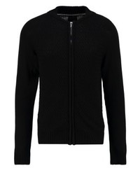 schwarzer Pullover mit einem Reißverschluß von Produkt