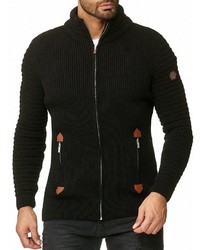 schwarzer Pullover mit einem Reißverschluß von Redbridge