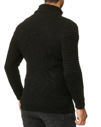 schwarzer Pullover mit einem Reißverschluß von Redbridge